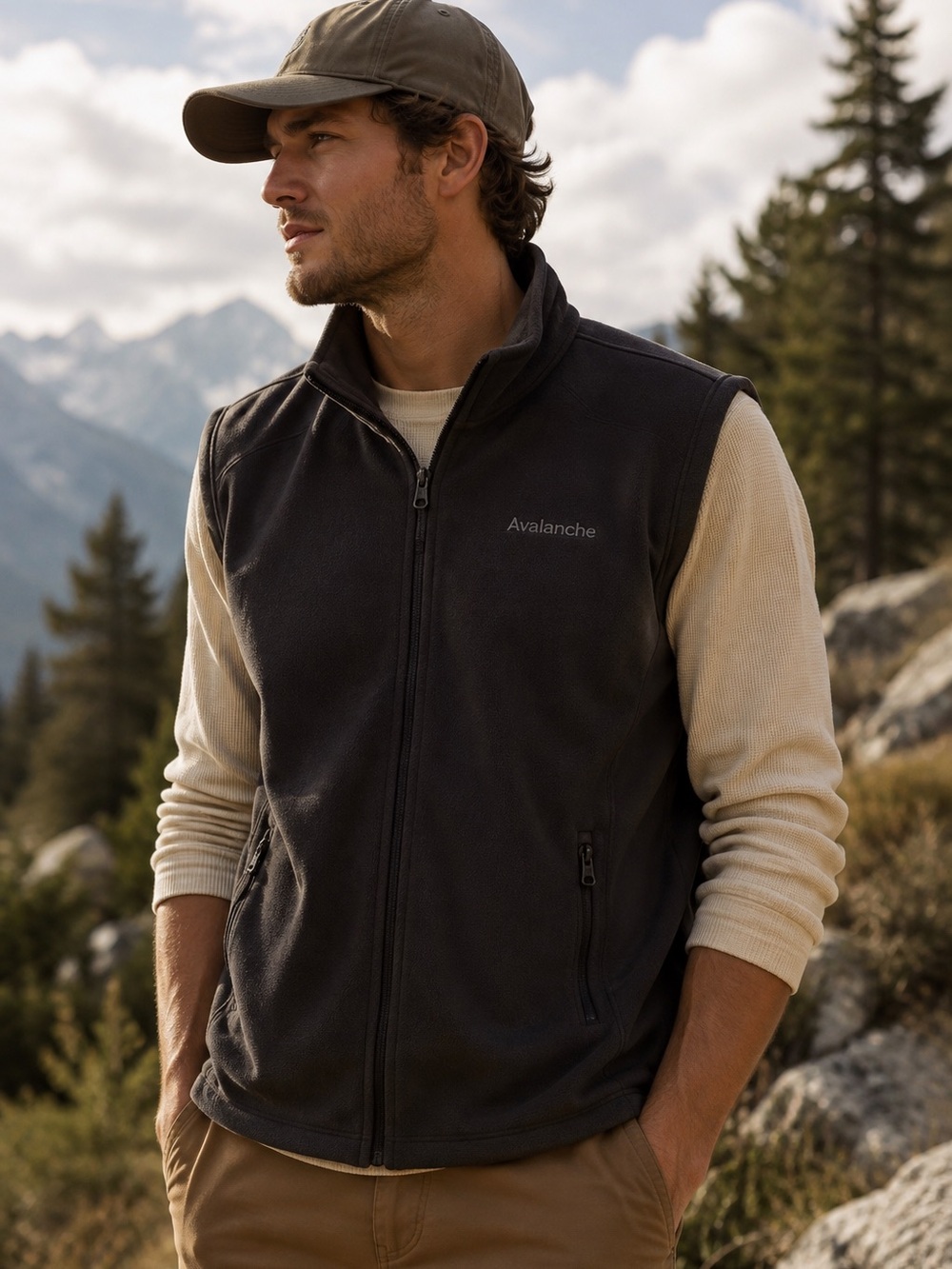 Avalanche Gray Fleece Vest